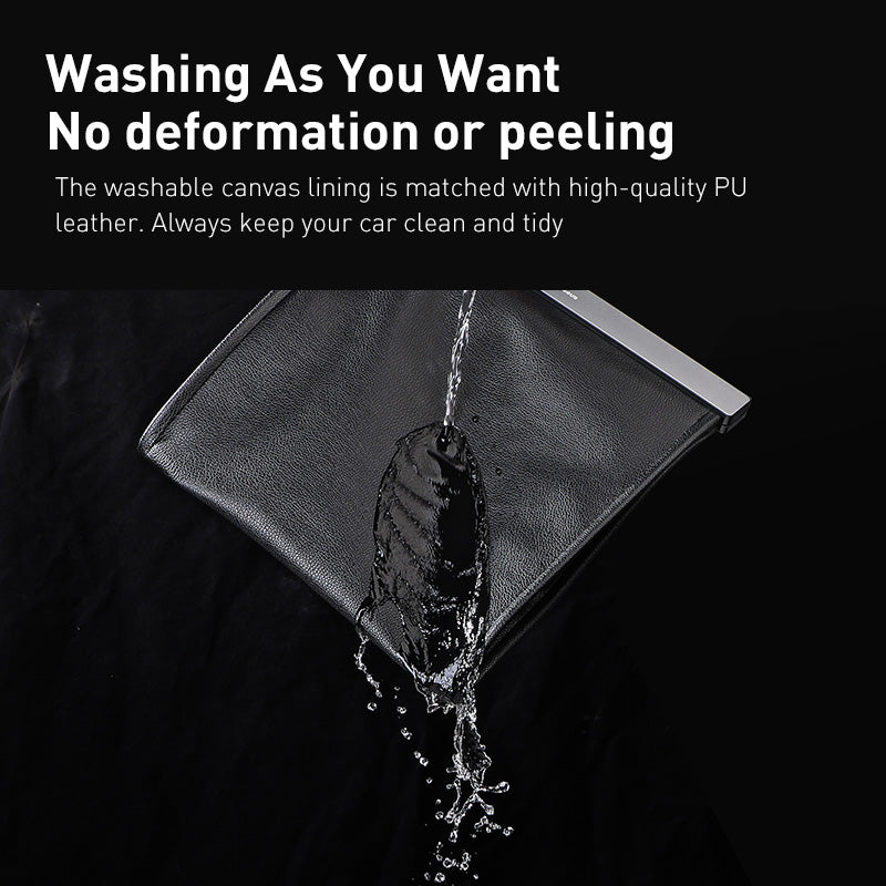 Magnetic suction car rear seat trash can