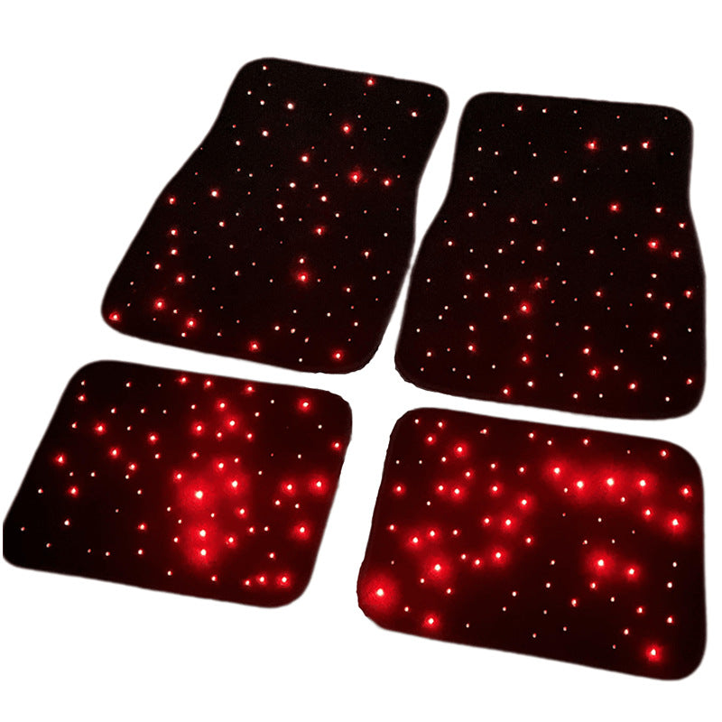 Fiber Optic Car Foot Mat Baby's Breath DriveLux