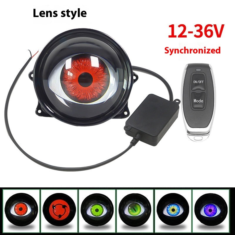 Devil Eye Led Hawkeye Lamp Modified General Car Motorcycle Lens Headlight Multi-mode