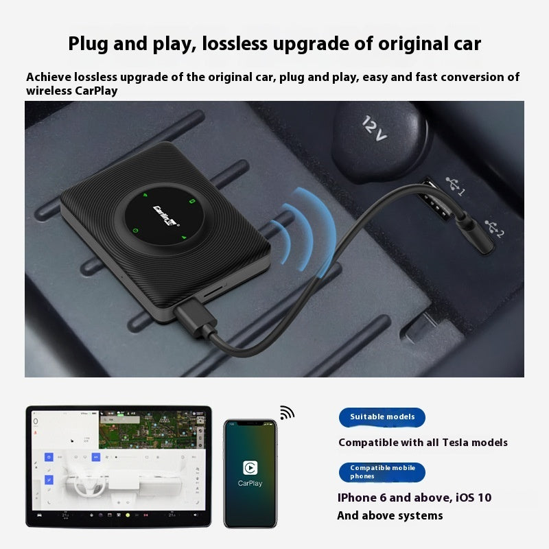 Carlinkit Applicable To Original Car Screen Upgrade Wireless Carplay Tesla Interconnection Box Androidauto