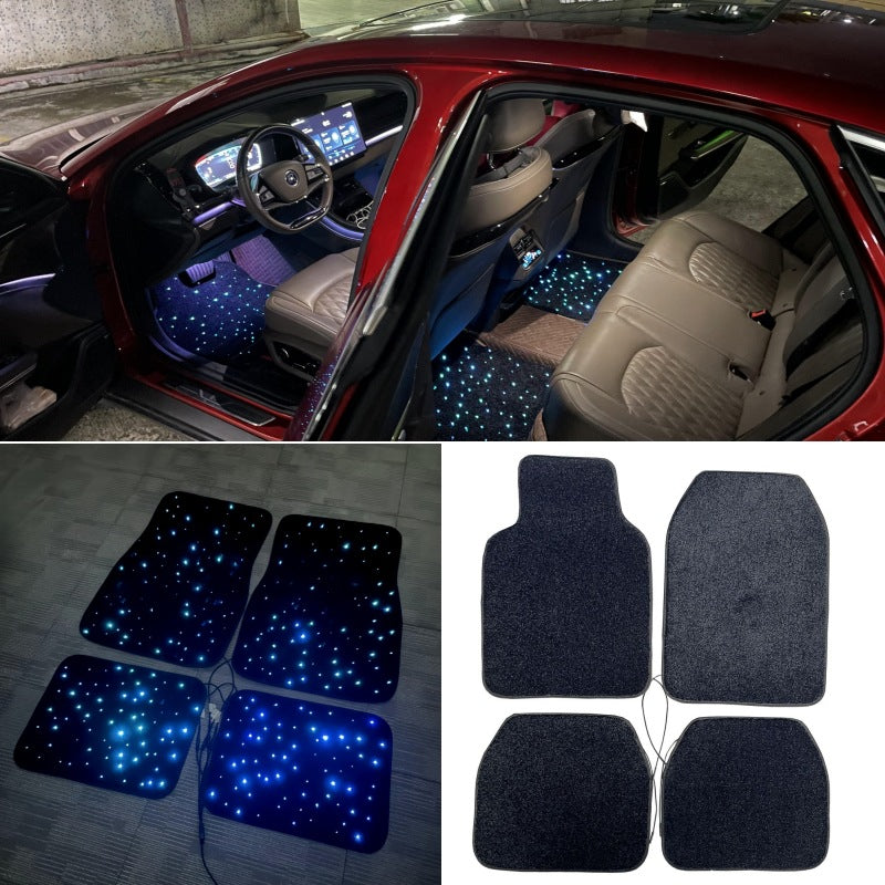 Fiber Optic Car Foot Mat Baby's Breath DriveLux