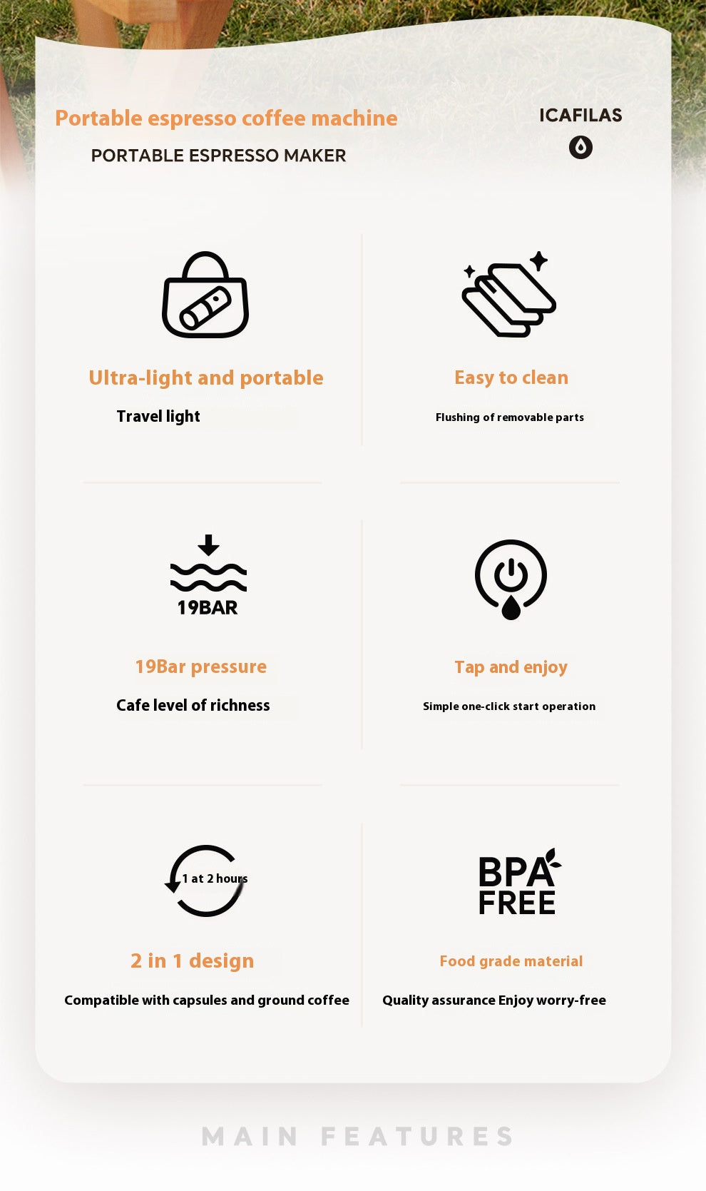 Car USB Charging Wireless Heating Extraction Capsule Coffee Machine