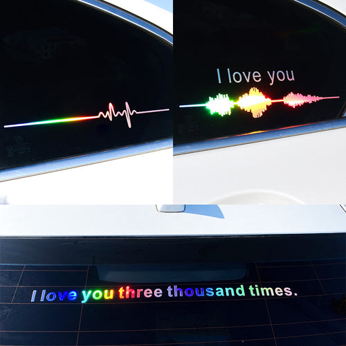 Car Electrocardiogram Creative Sound Wave Chart Car Sticker DriveLux